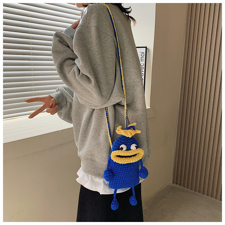 クルクルヘアニットモンスタースマホサコッシュ【その他のタイプ】