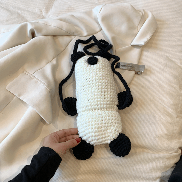 キュートパンダニットモンスタースマホサコッシュ【その他のタイプ】