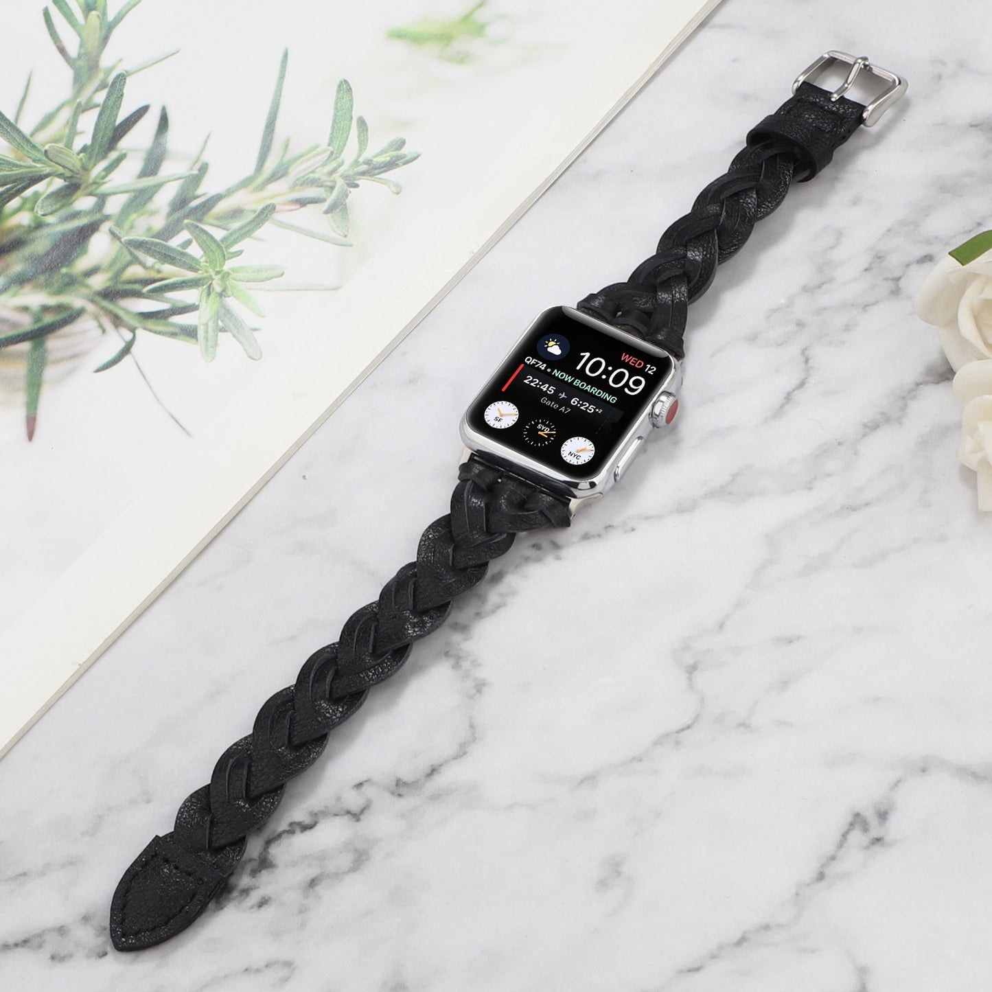 【全5色】編み込みレザー本革アップルウォッチバンド【Apple Watch】