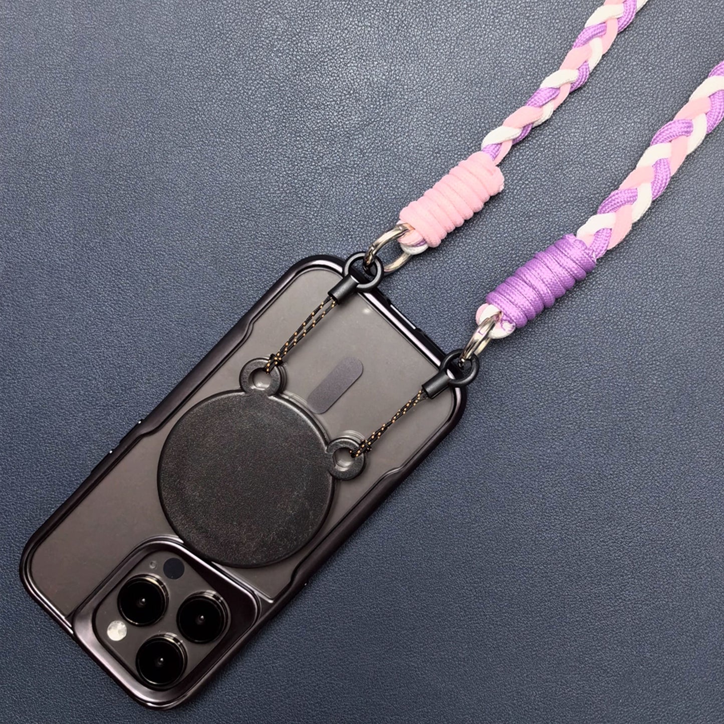 【新色登場】編み込みロープマグネットスマホショルダー【ストラップタイプ】