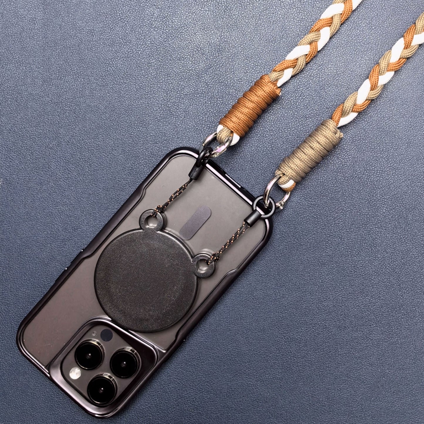 【新色登場】編み込みロープマグネットスマホショルダー【ストラップタイプ】