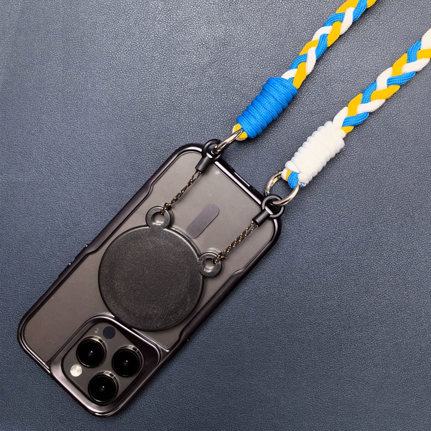【新色登場】編み込みロープマグネットスマホショルダー【ストラップタイプ】