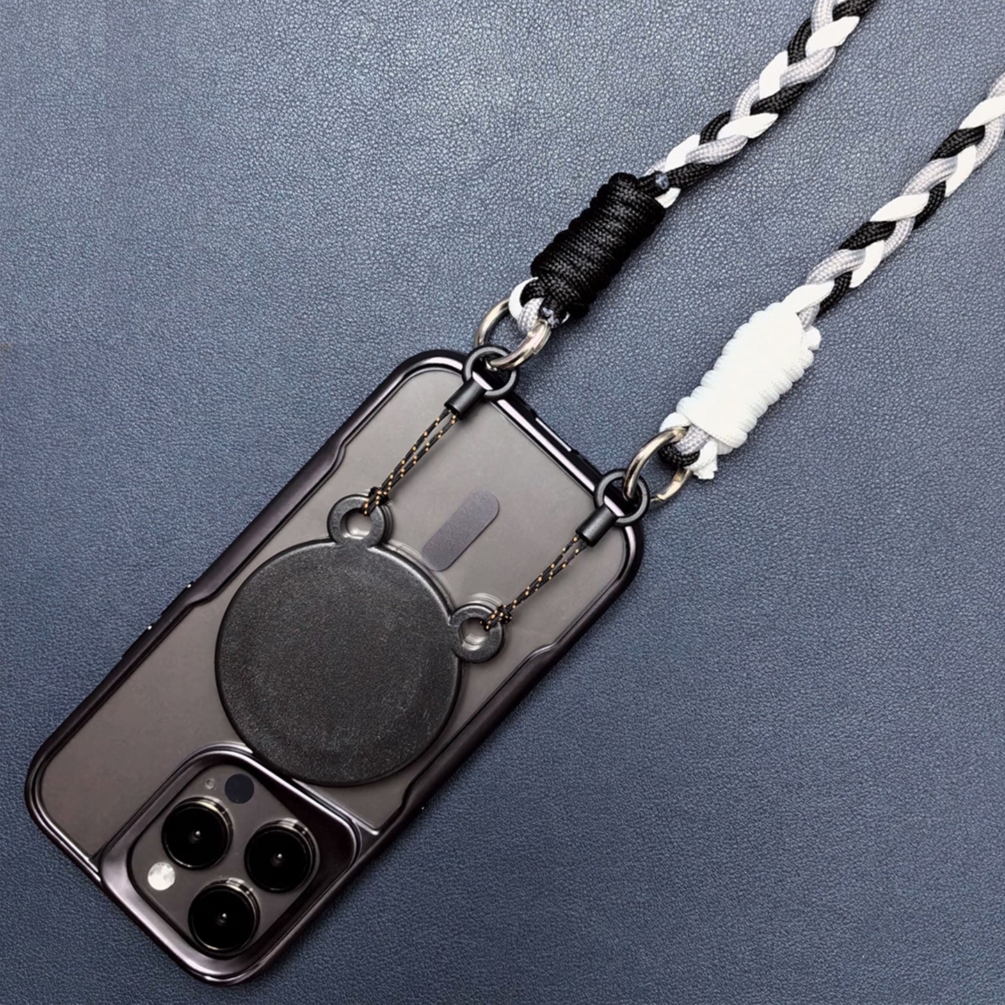 【新色登場】編み込みロープマグネットスマホショルダー【ストラップタイプ】
