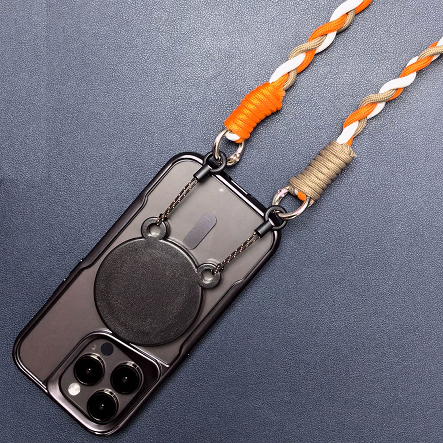 【新色登場】編み込みロープマグネットスマホショルダー【ストラップタイプ】