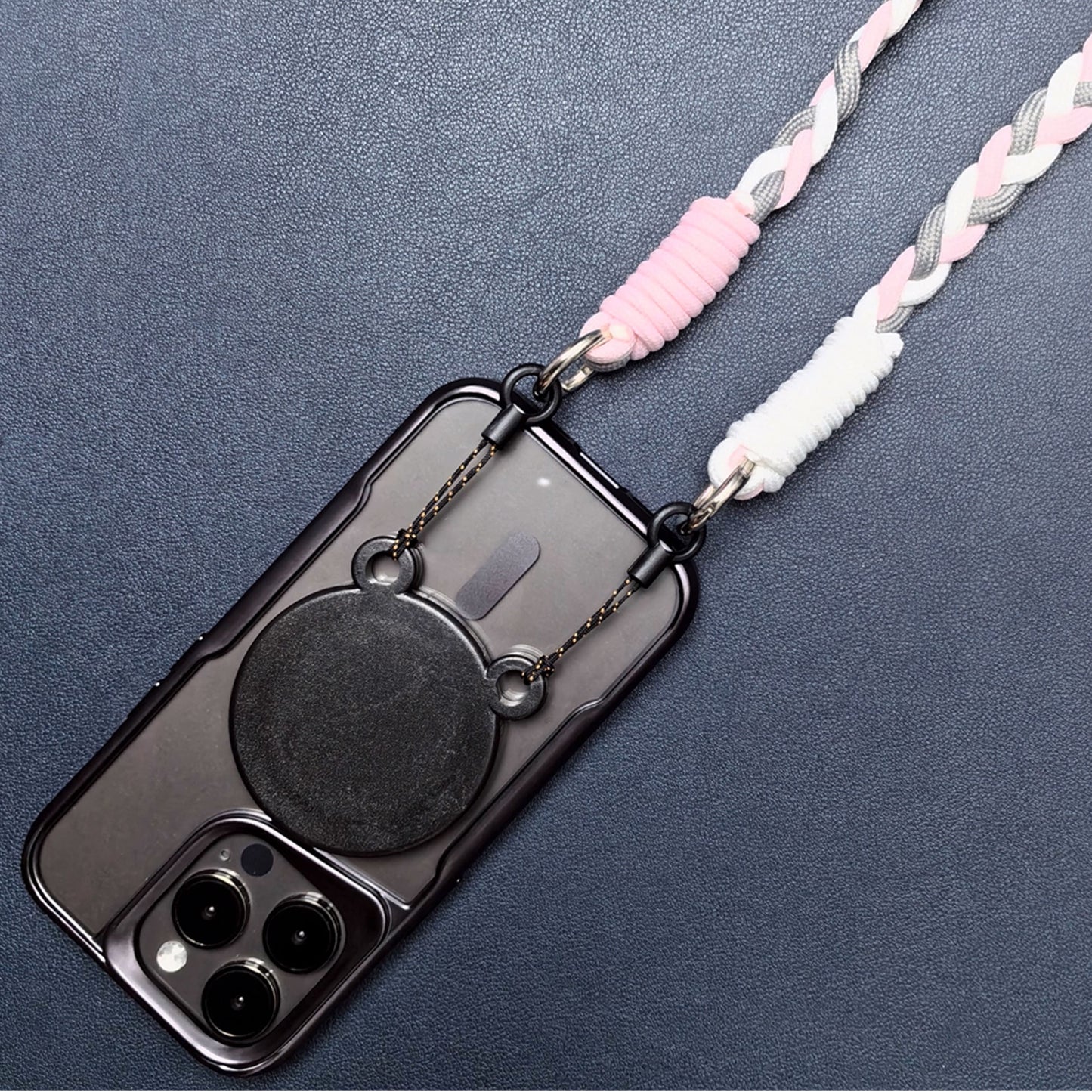 【新色登場】編み込みロープマグネットスマホショルダー【ストラップタイプ】