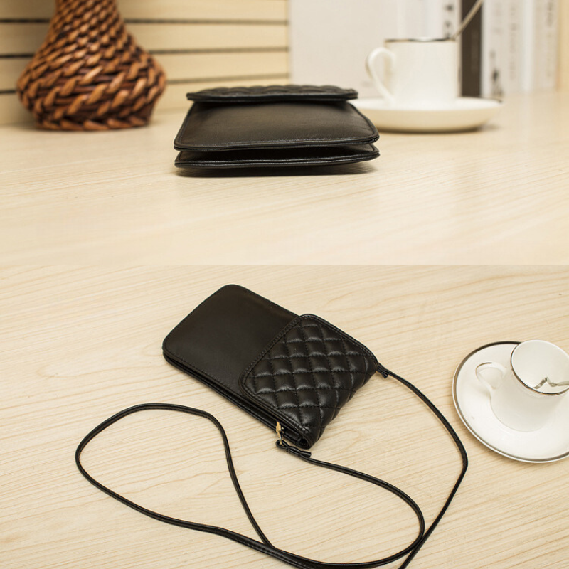 キルティングシープスキンスマホショルダー【ボタンタイプ】 - スマホショルダー専門通販【Smashol(スマショル)】