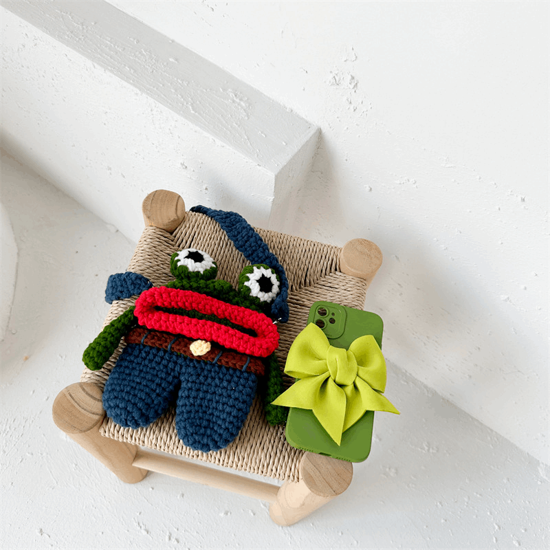 ブルーパンツカエルニットモンスタースマホサコッシュ【その他のタイプ】