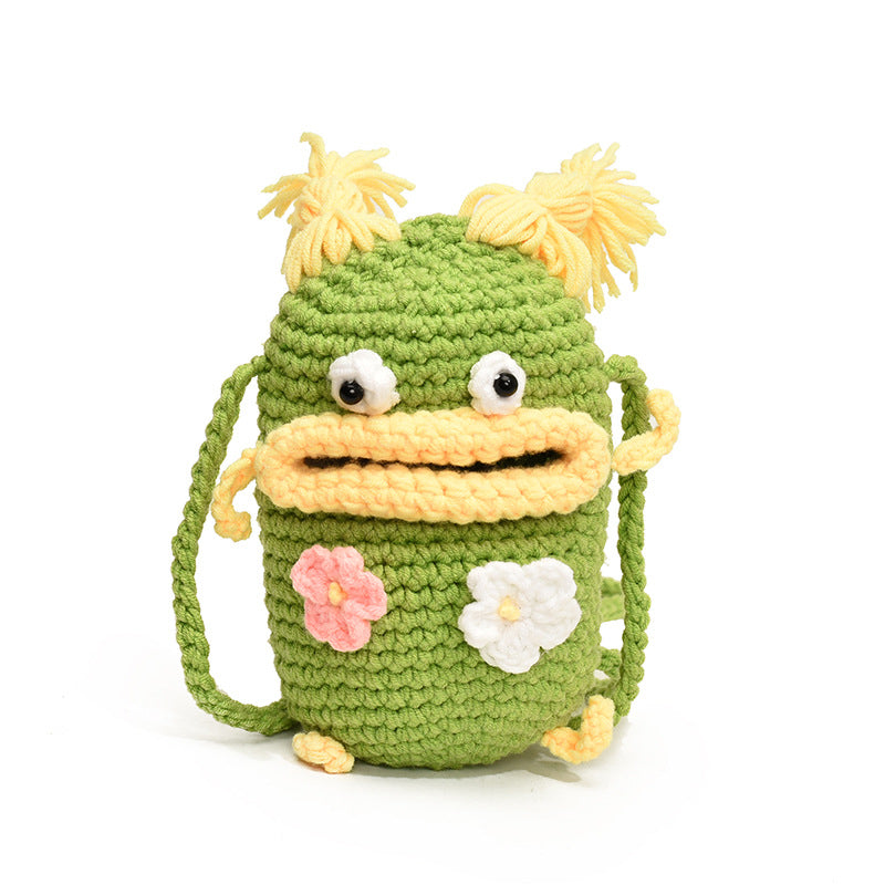 フラワーデザインニットモンスタースマホサコッシュ【その他のタイプ】