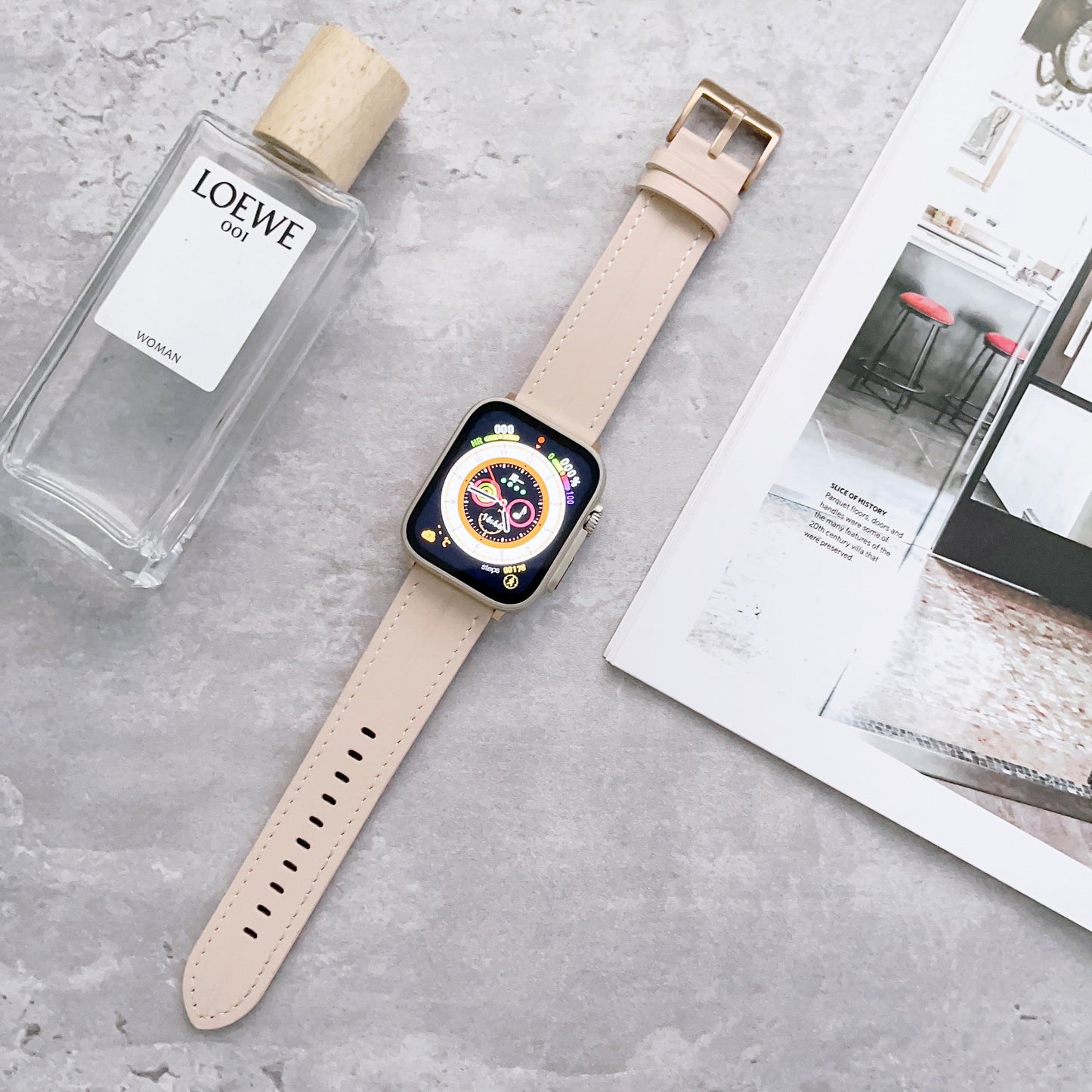 【上品デザイン】フェミニン本革アップルウォッチバンド【Apple Watch】