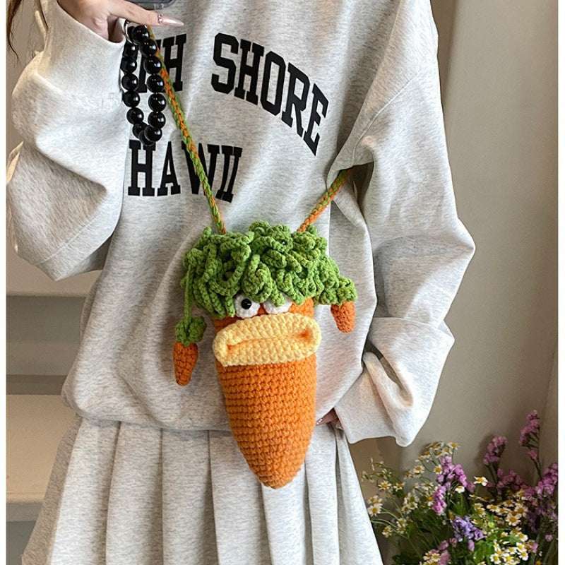 ユニークキャロットニットモンスタースマホサコッシュ【その他のタイプ】