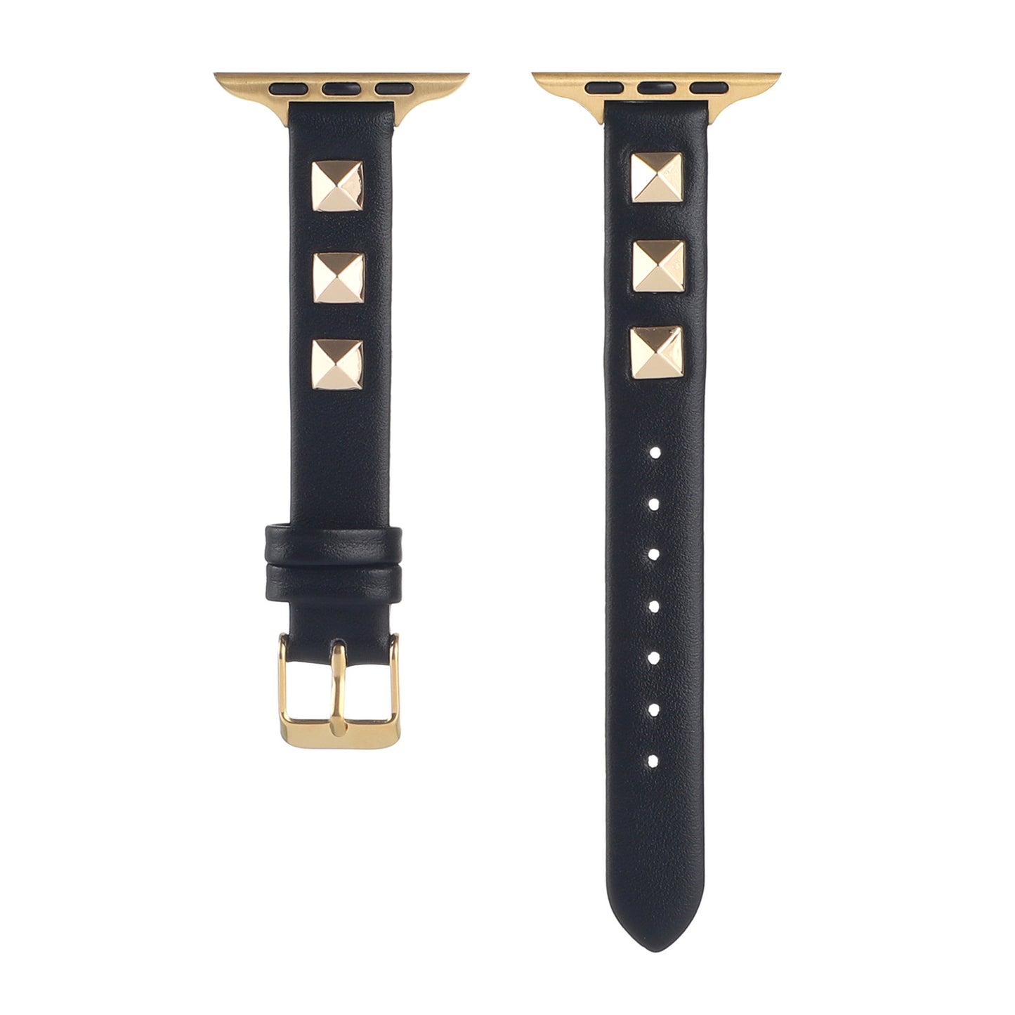【スタッズが輝く】モードレザーアップルウォッチバンド【Apple Watch】