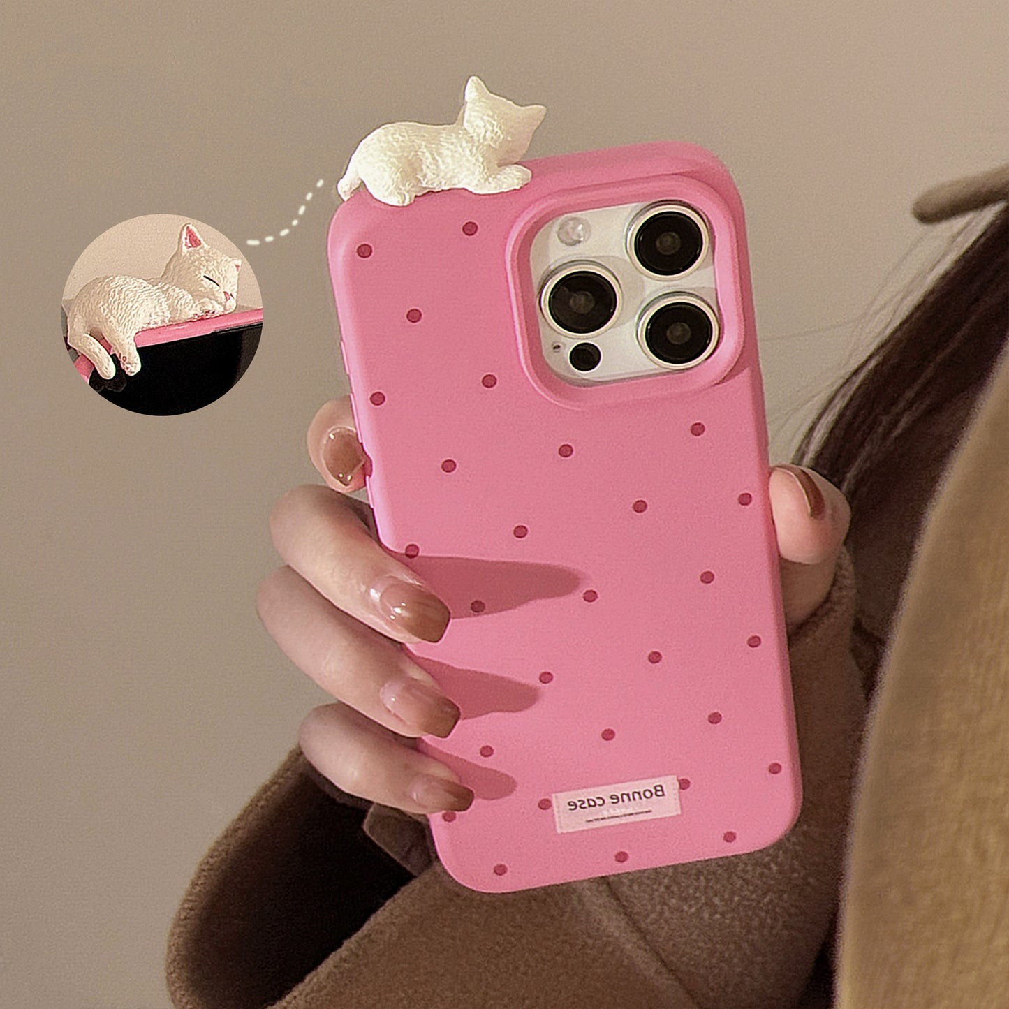 ねこモチーフスマホケース【iPhone】