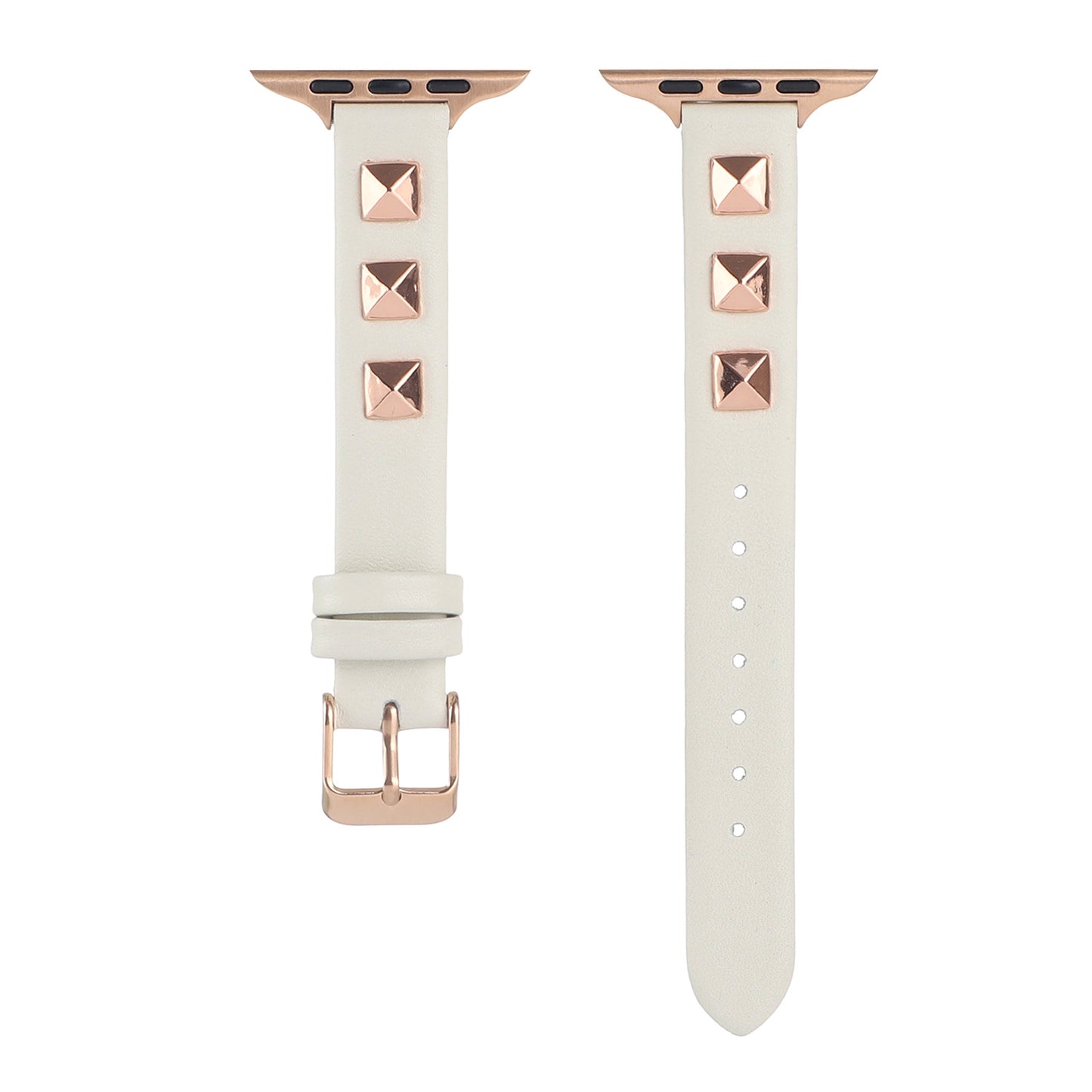 【スタッズが輝く】モードレザーアップルウォッチバンド【Apple Watch】