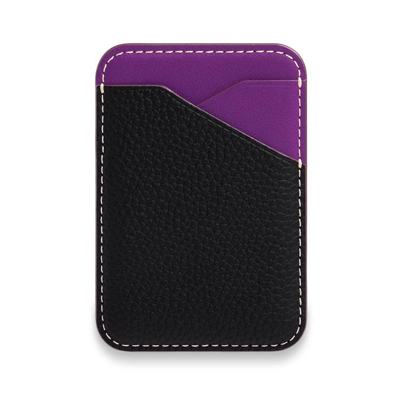 【上品シンプル】エンボスレザーMagSafeカードケース【スマホカードケース】