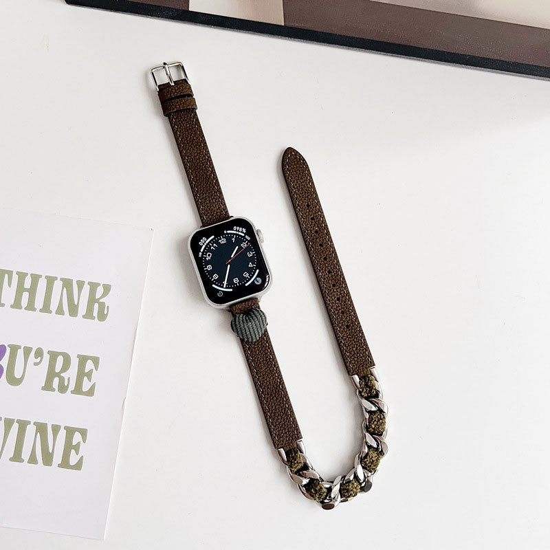 【秋冬デザイン】もこもこハートダブルループアップルウォッチバンド【Apple Watch】