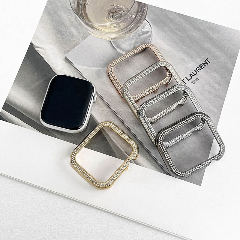 【煌めきで手元を彩る】ラインストーンアップルウォッチケース【Apple Watch】
