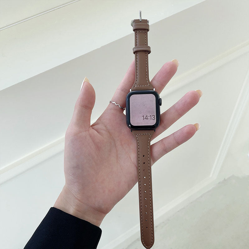 【上品に魅せる】スリムレザーベルトアップルウォッチバンド【Apple Watch】