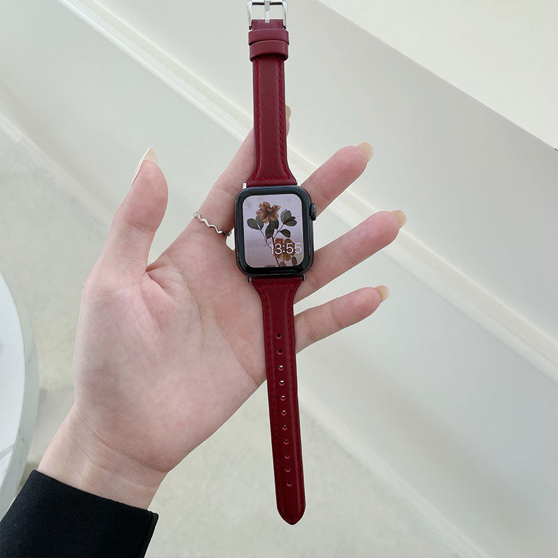 【上品に魅せる】スリムレザーベルトアップルウォッチバンド【Apple Watch】