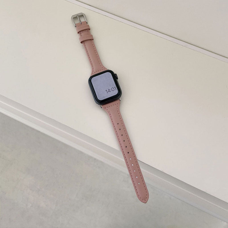 【上品に魅せる】スリムレザーベルトアップルウォッチバンド【Apple Watch】