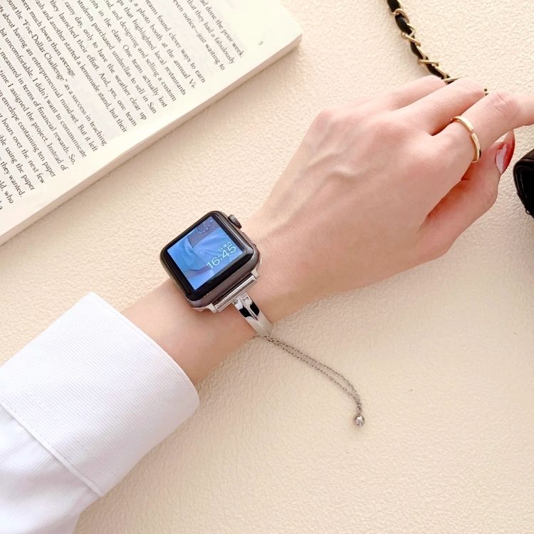 【全4色】バングルチェーンメタルアップルウォッチバンド【Apple Watch】