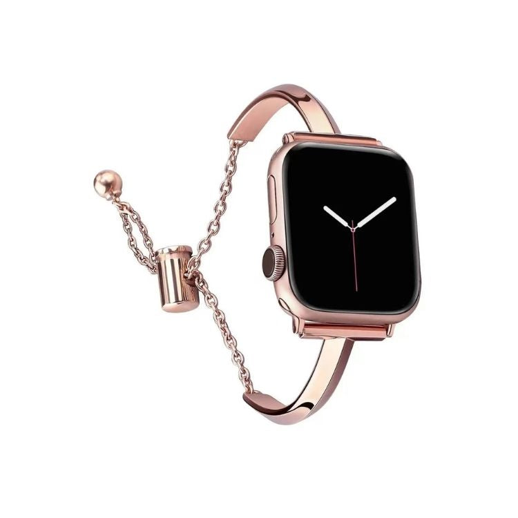 【全4色】バングルチェーンメタルアップルウォッチバンド【Apple Watch】