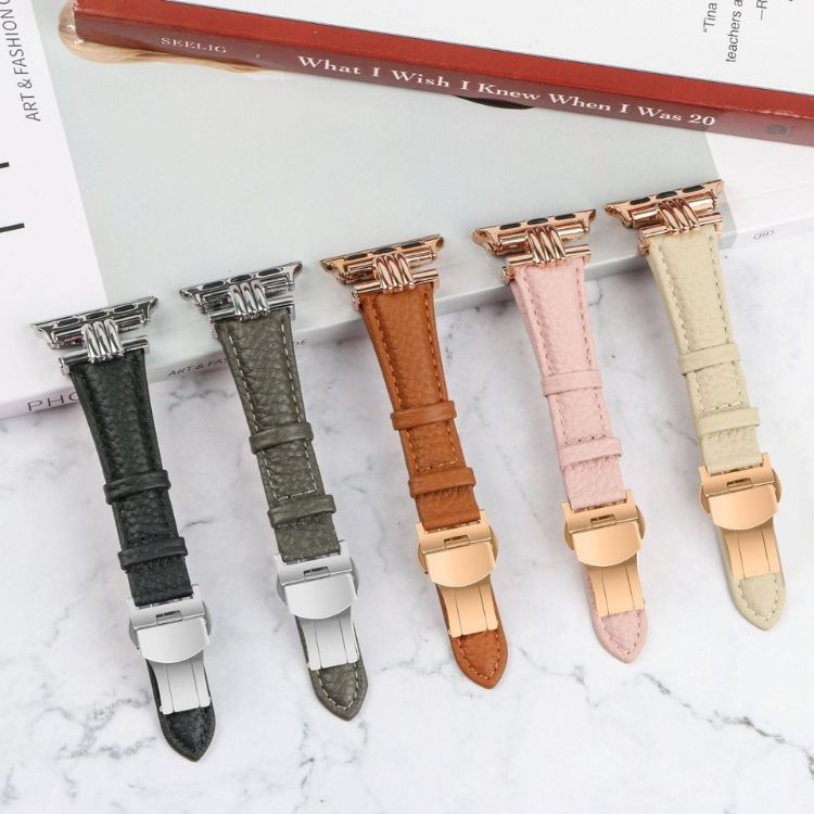 【全5色】本革メタルバックルアップルウォッチバンド【Apple Watch】