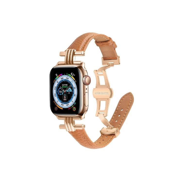 【全5色】本革メタルバックルアップルウォッチバンド【Apple Watch】