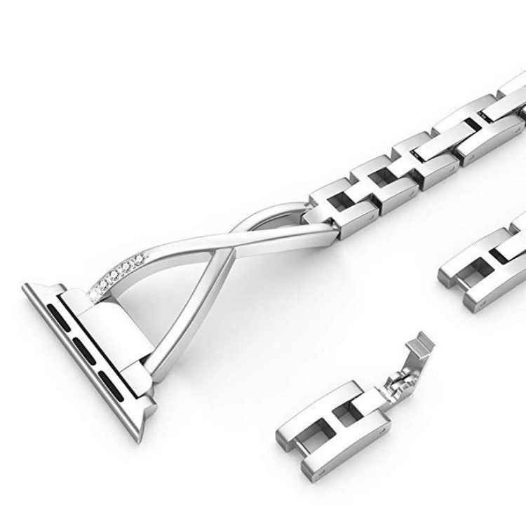 【煌めくストーン】X字ジュエリーアップルウォッチバンド【Apple Watch】
