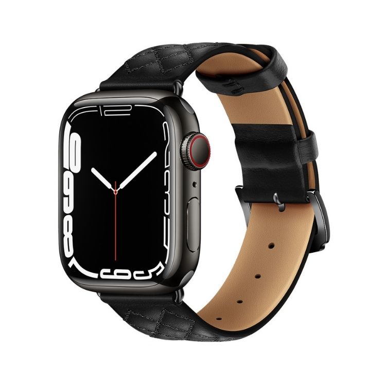 【全9色】ダイヤモンドパターン本革アップルウォッチバンド【Apple Watch】