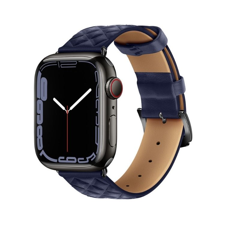 【全9色】ダイヤモンドパターン本革アップルウォッチバンド【Apple Watch】