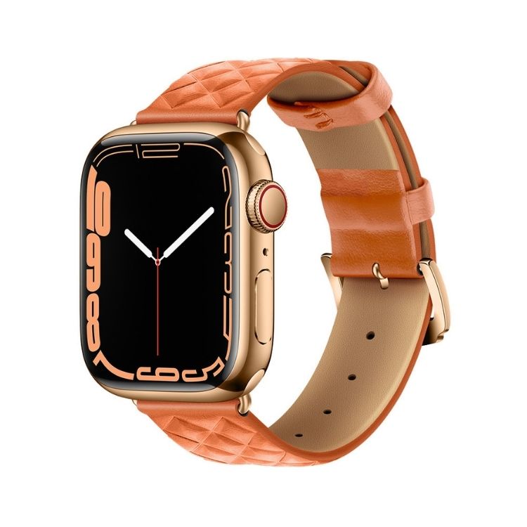 【全9色】ダイヤモンドパターン本革アップルウォッチバンド【Apple Watch】