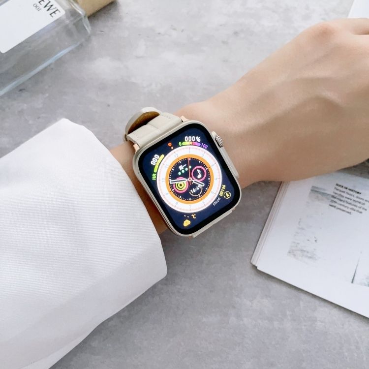 【上品デザイン】フェミニン本革アップルウォッチバンド【Apple Watch】