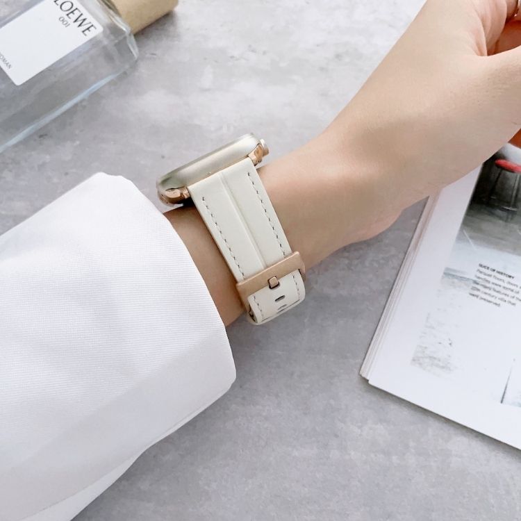 【上品デザイン】フェミニン本革アップルウォッチバンド【Apple Watch】