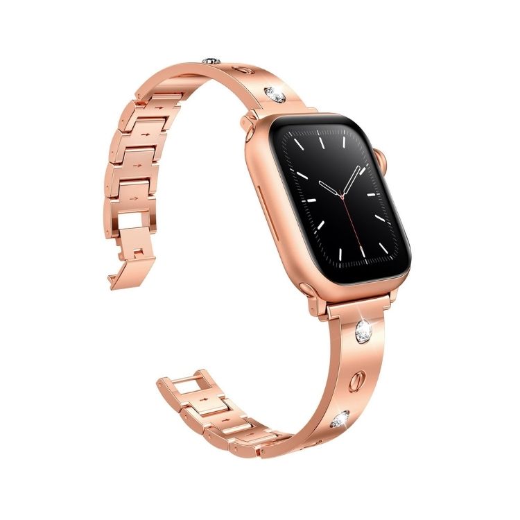【華やかな輝き】ラインストーンステンレスアップルウォッチバンド【Apple Watch】