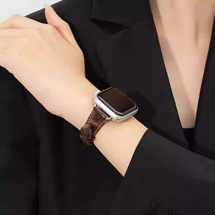 【クラシカルな気品】シック本革アップルウォッチバンド【Apple Watch】