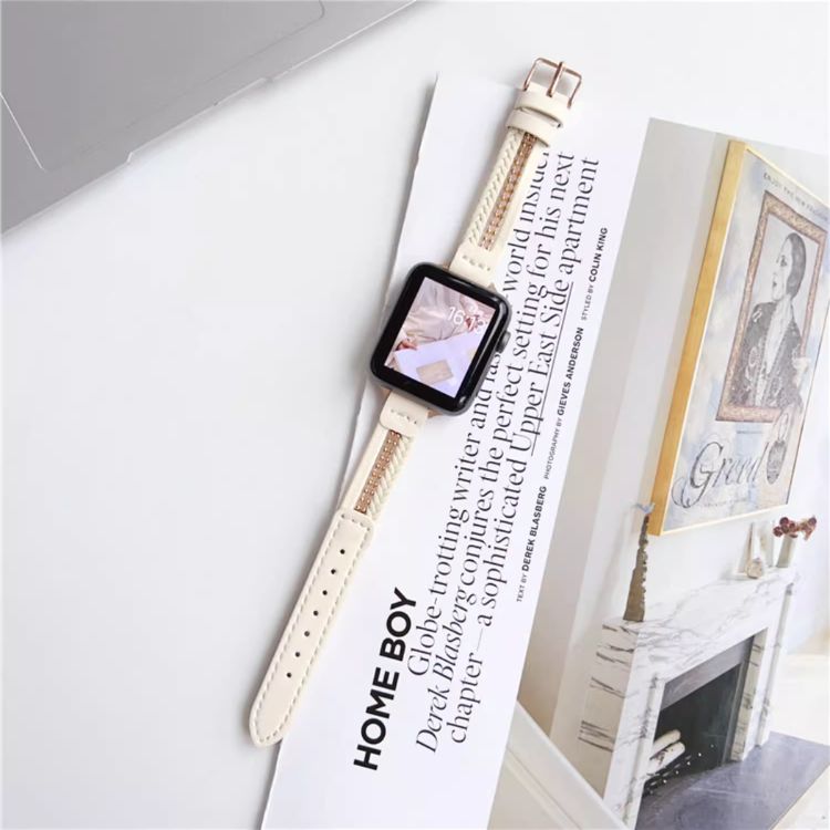【選べるタイプ】3連レザー&メタルアップルウォッチストラップ【Apple Watch】
