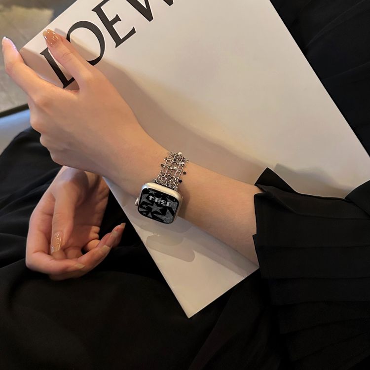 【揺れる星のきらめき】チェーンブレスアップルウォッチバンド【Apple Watch】