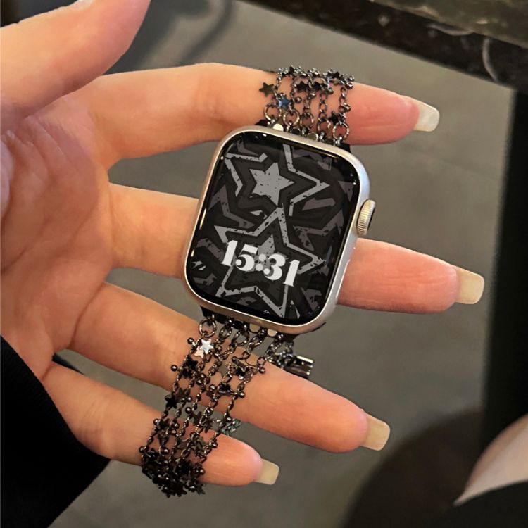 【揺れる星のきらめき】チェーンブレスアップルウォッチバンド【Apple Watch】