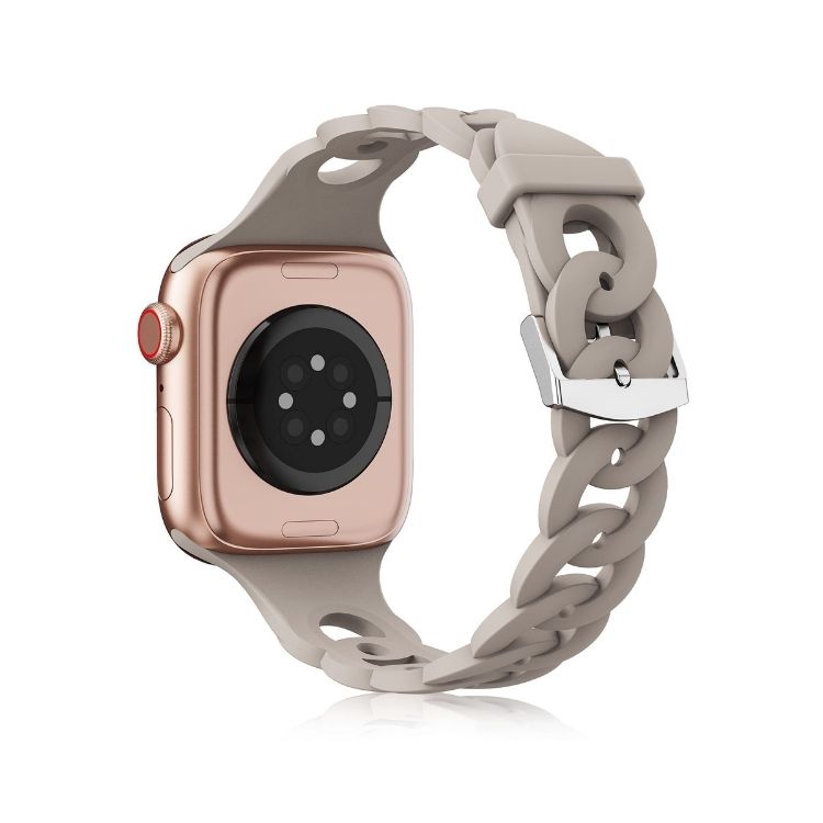 【全8色】チェーンデザインシリコンアップルウォッチバンド【Apple Watch】
