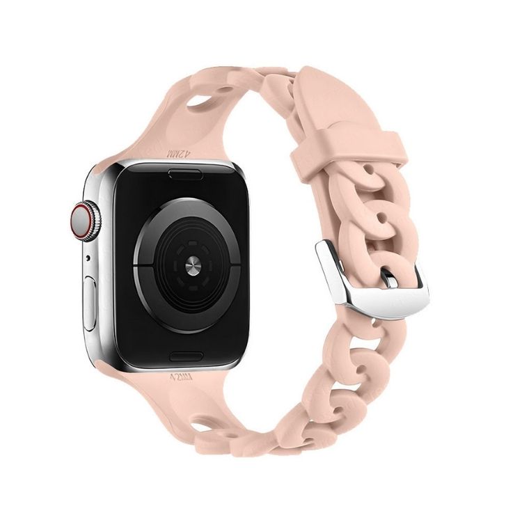 【全8色】チェーンデザインシリコンアップルウォッチバンド【Apple Watch】