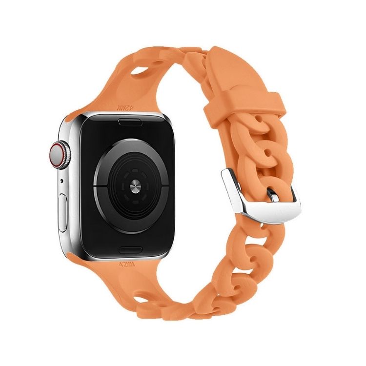 【全8色】チェーンデザインシリコンアップルウォッチバンド【Apple Watch】