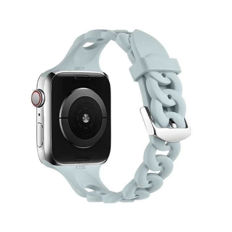 【全8色】チェーンデザインシリコンアップルウォッチバンド【Apple Watch】