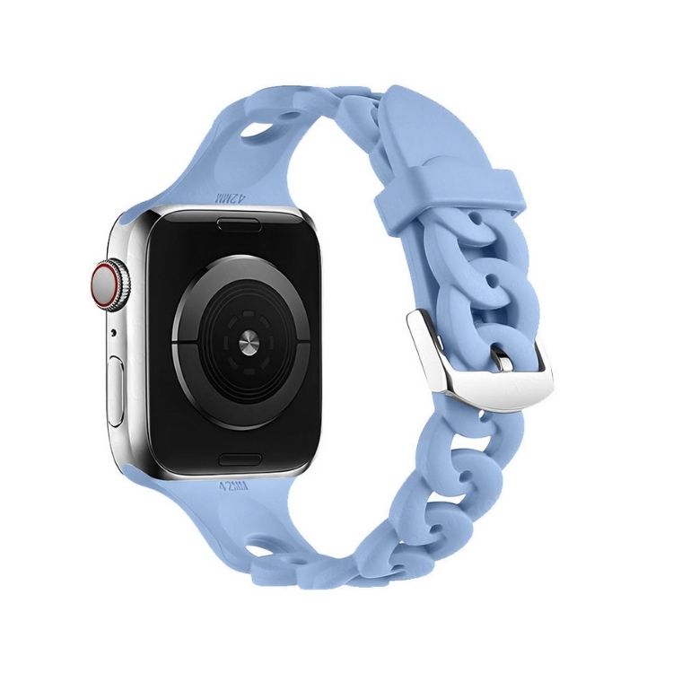 【全8色】チェーンデザインシリコンアップルウォッチバンド【Apple Watch】