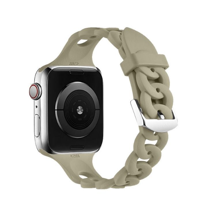 【全8色】チェーンデザインシリコンアップルウォッチバンド【Apple Watch】