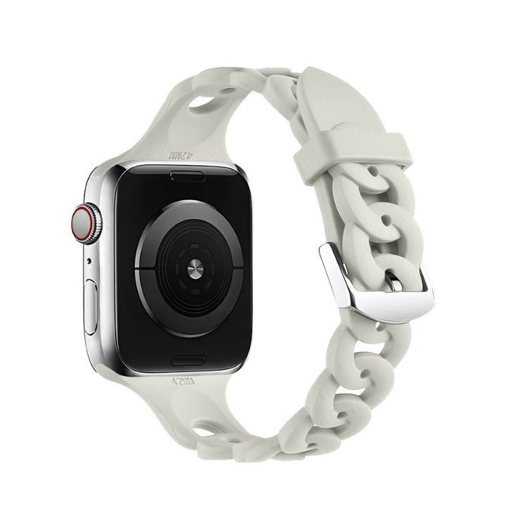【全8色】チェーンデザインシリコンアップルウォッチバンド【Apple Watch】