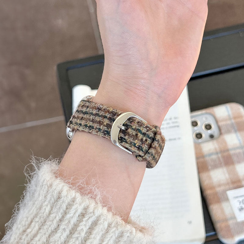 【秋冬に映える】ツイードテクスチャアップルウォッチバンド【Apple Watch】