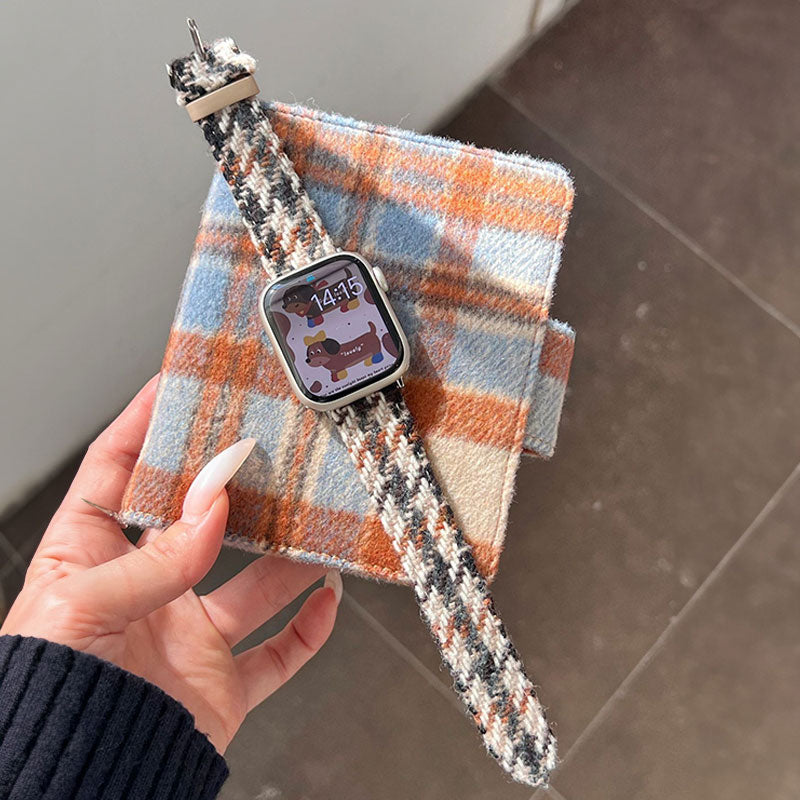 【秋冬に映える】ツイードテクスチャアップルウォッチバンド【Apple Watch】