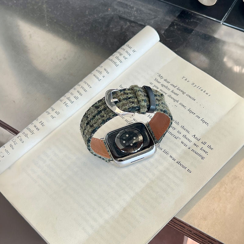 【秋冬に映える】ツイードテクスチャアップルウォッチバンド【Apple Watch】