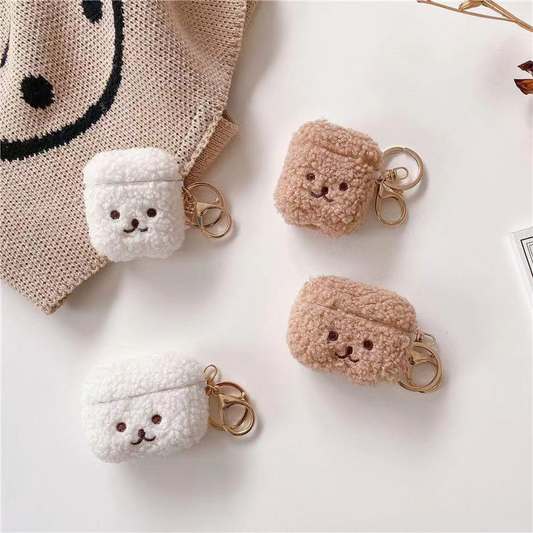アニマルフェイスもこもこエアーポッズケース【AirPods】