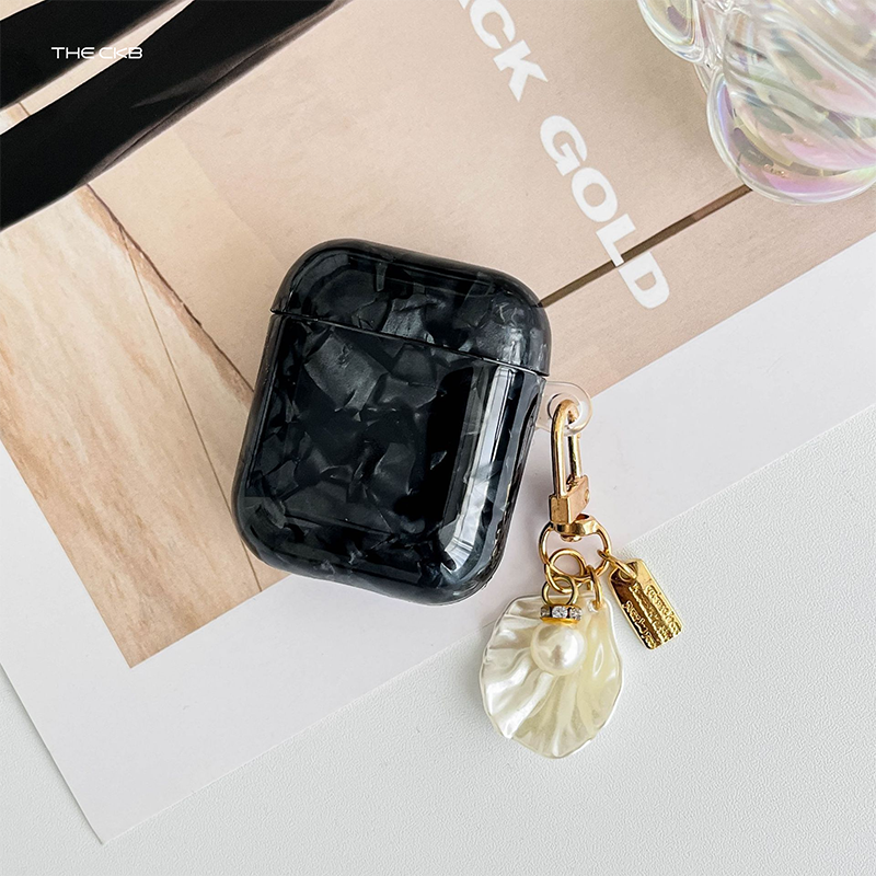 シェルブラックエアーポッズケース【AirPods】